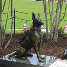 Escultura de cão de bronze animal de tamanho de vida de alta qualidade